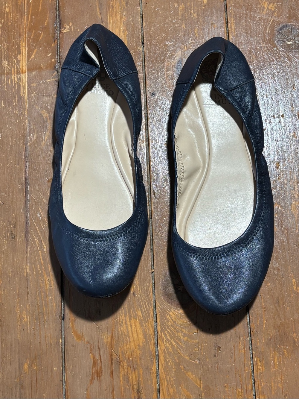 Vince Camuto Ellen Ballet Flats, soft black leather